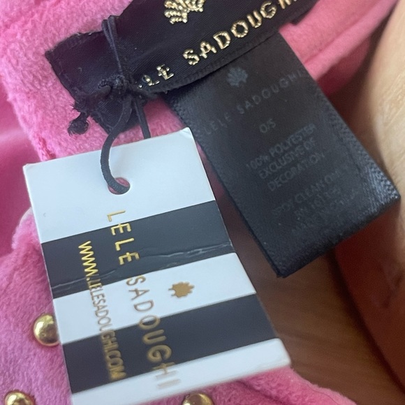 NWT Lele Sadoughi Victoria Studded Bow Collar Golden Magenta SOLD OUT - Picture 7 of 8